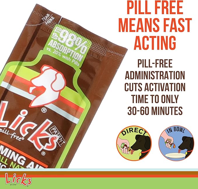 Licks Dog Zen Calming Aid Supplements - 5-use (Braised Beef Flavor)