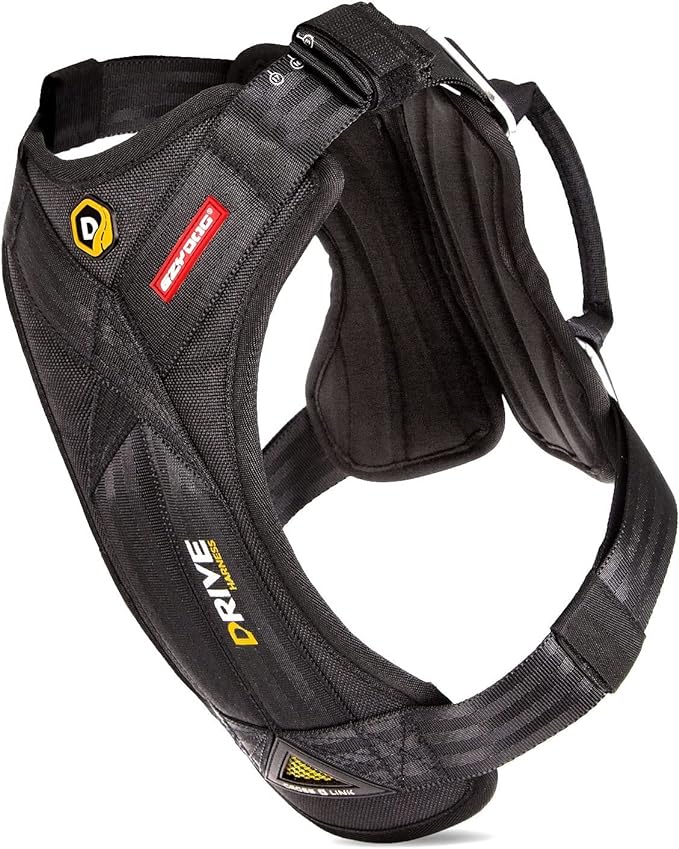 EzyDog Drive Dog Car Harness – Crash Tested and Certified (US-FMVSS 213) Dog Seat Belt Harness for Safe Travel, Adjustable with Padded Comfort (Small)