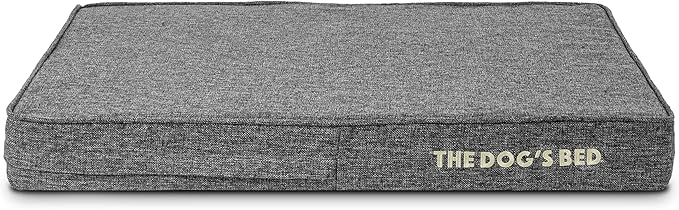 The Dog's Bed Replacement Outer Cover ONLY (Outer Cover ONLY - NO Bed, NO Waterproof Inner) for The Dog's Bed, Washable Poly-Linen Fabric, Medium 4 Inches (Grey)