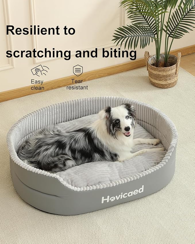 Hovicaed Dog Bed Medium Size Dog, Orthopedic Dogs Couch Bed, Waterproof Pet Bed with Removable Mat,Non-Slip Bottom 31.1x24.1inch XL