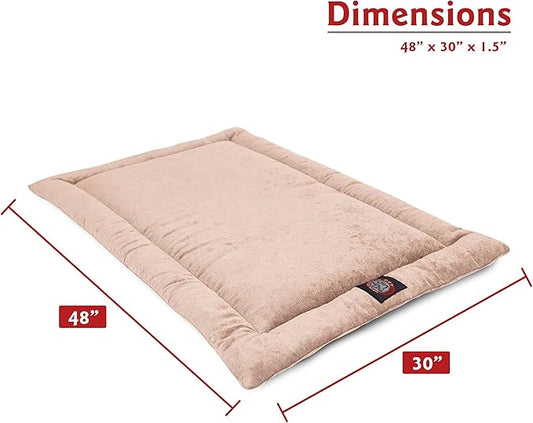 Majestic Pet Orthopedic Memory Foam Dog Crate Mat - Plush Pet Bed Pad for Crates & Kennels | USA Crafted | 48"x30" Villa Pearl