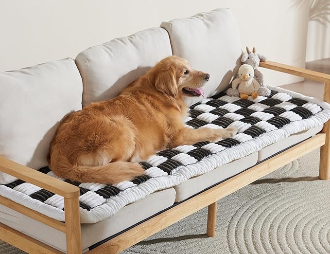 Couch Cushion Cover for dogs Sofa Cover Washable Pet Love Seat Couch Covers for Sofa Slipcovers Couch Protector Blanket for Dogs Sofa Cushion Covers for Pets Washable Pad Black 70x180cm/27.6x70.9in