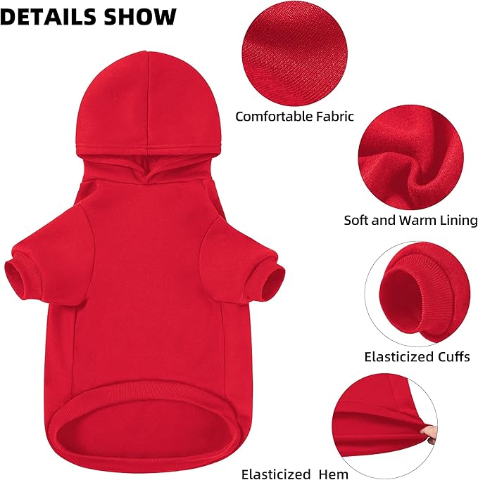 GreenJoy Dog Sweater Dog Hoodie Cold Weather Coat Hooded Sweatshirt for Puppies,Cats, Small Medium Large Dogs (Red(I Love My Dad), Large/X-Large)
