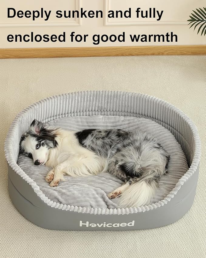 Hovicaed Dog Bed Medium Size Dog, Orthopedic Dogs Couch Bed, Waterproof Pet Bed with Removable Mat,Non-Slip Bottom 31.1x24.1inch XL