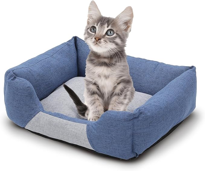 Athena Collection Small Dog Bed, 20 Inches Washable Dog Bed for Small Dogs Puppy Cats Pets, Cozy Soft Warming Fabric with Nonskid Bottom