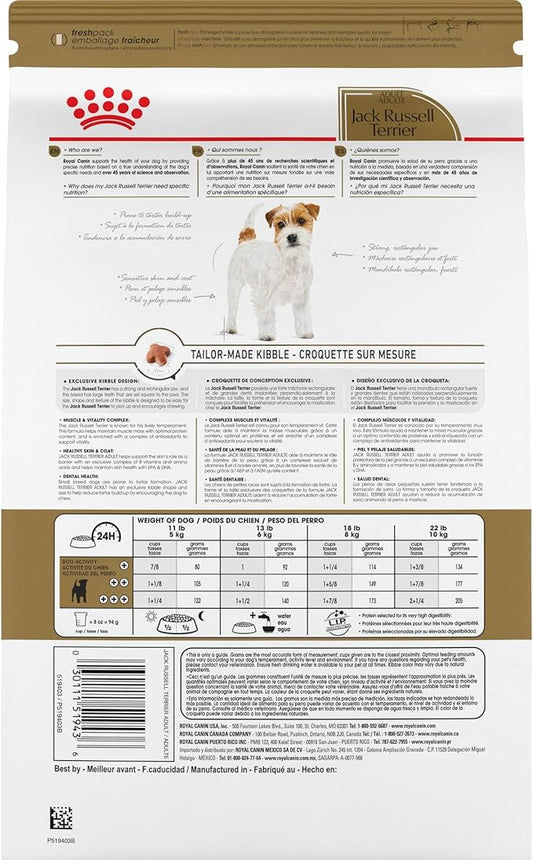 Royal Canin Breed Health Nutrition Jack Russell Terrier Adult Dry Dog Food, 10 lb Bag