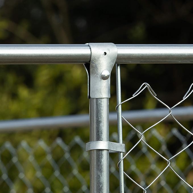 PawHut Outdoor Dog Kennel, Heavy Duty Dog Run Outdoor Fence with Waterproof Cover, Galvanized Chain Link, Secure Lock, 13' x 7.5' x 7.5'