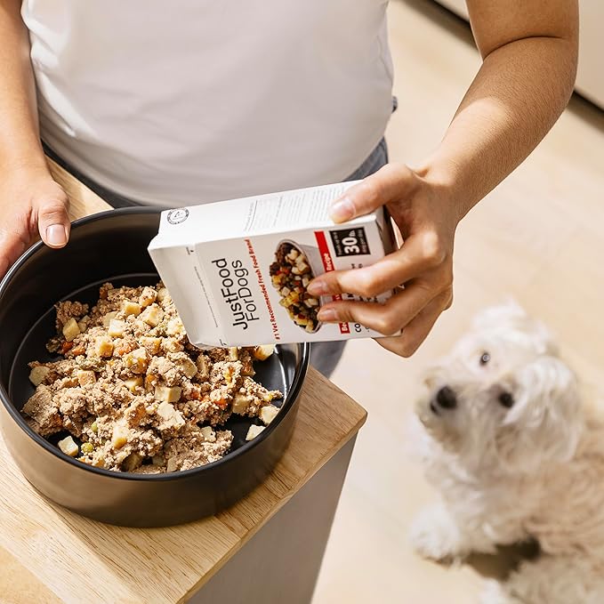 JustFoodForDogs Pantry Fresh Wet Dog Food, Complete Meal or Dog Food Topper, for Sensitive Stomachs, Balanced Remedy Human Grade Dog Food Recipe - 12.5 oz (Pack of 12)
