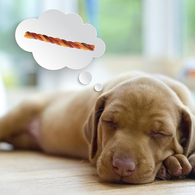 Dreambone Triple Flavor Twisties Chews for Dogs, 25 Count, Treat Your Dog to Rawhide-Free Chews Made with Real Chicken, Beef and Peanut Butter