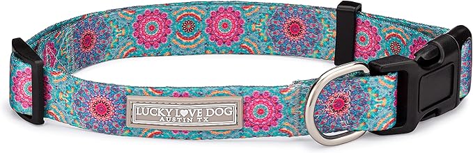 Lucky Love Dog - Adjustable Dog Collar with Easy Click Buckle for Small to Large Ones, Durable, & Comfortable for Male & Female Dogs, Pet Collar for Puppies & Adult Dogs - Clara, XS