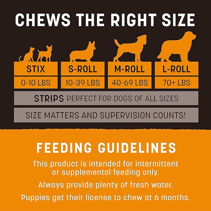 Earth Animal No Hide Strips - Natural Rawhide Free Dog Chew Strips, Barbeque Smoked Chicken & Turkey - 16 Count