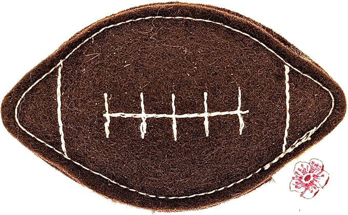 Cherry Valley Organics Catnip Toy – Football Shape, Organic Catnip, 100% Wool Felt, Grown & Made in The USA - Football