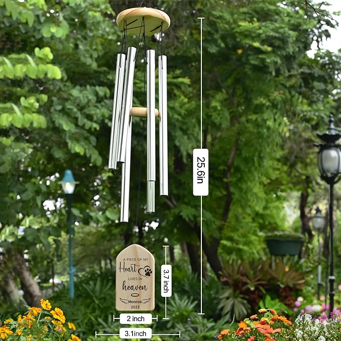 Pet Memorial Wind Chime, Pet Memorial Gifts, Loss of Dog Sympathy Gift, Pet Loss Gifts, Pet Bereavement Gifts, Pet Passing Away Gift, in Memory of Pet, Dog Keepsake Memorial