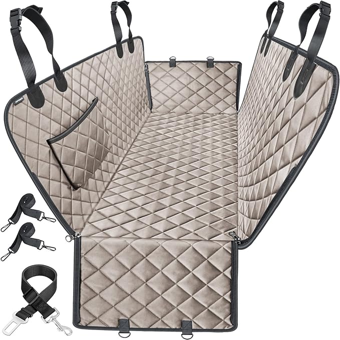 URPOWER Car Seat Cover for Pets 100% Waterproof Seat Cover Hammock 600D Heavy Duty Scratch Proof Nonslip Durable Back Covers for Cars Trucks and SUVs