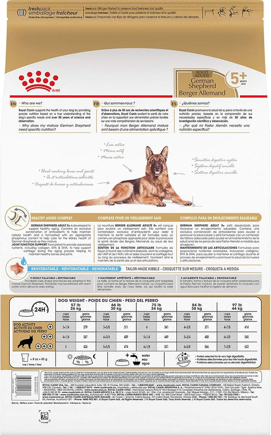 Royal Canin Breed Health Nutrition German Shepherd 5+ Mature Dry Dog Food, 28 lb Bag