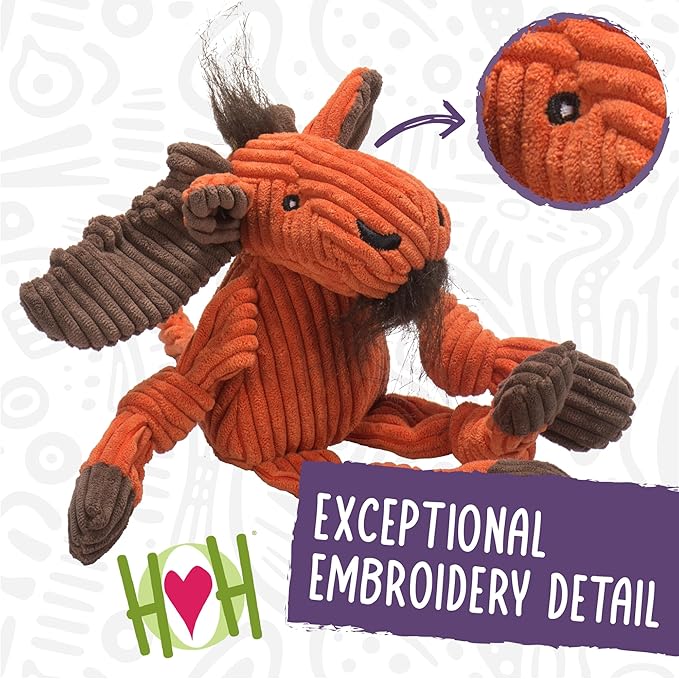 HuggleHounds Knottie Plush Octopus Dog Toy - Stuffed Animal Toy, Puppy Toys, Squeaky Dog Toy for Small, Medium & Large Dogs, Durable Plush to Keep Them Busy - Octavie Octopus, Small