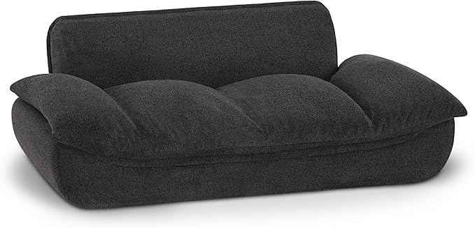Lovupet Dog Couch for Large Breed, Fabric Dog Sofa Bed with Anti-Slip Bottom, PS215 (Black)