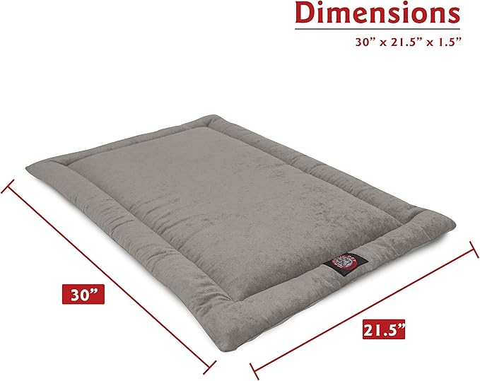 Majestic Pet Orthopedic Memory Foam Dog Crate Mat - Plush Pet Bed Pad for Crates & Kennels | USA Crafted | 30"x21" Villa Vintage