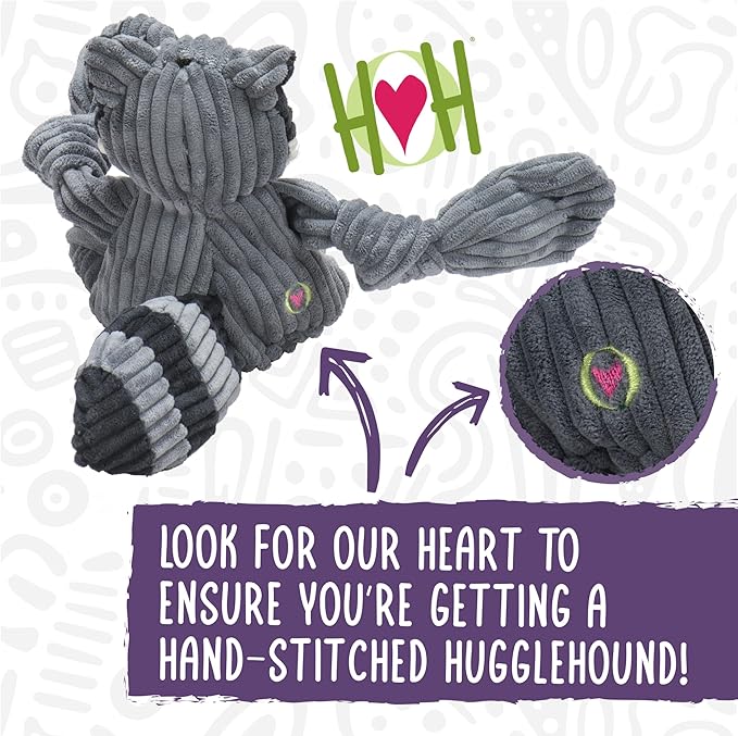 HuggleHounds Knottie Plush Dog Toy - Dog Stuffed Animal Toy, Puppy Toys, Squeaky Dog Toy for Small, Medium & Large Dogs, Durable Plush to Keep Them Busy - Lillie Llama, Large