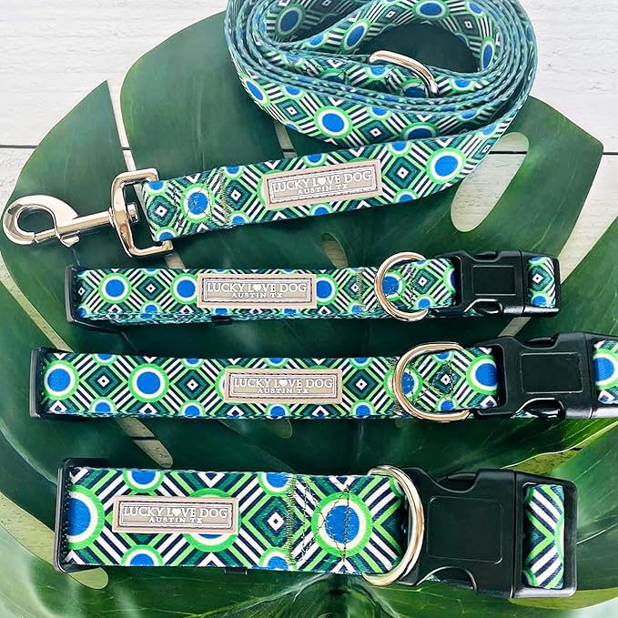 Lucky Love Dog - Adjustable Dog Collar with Easy Click Buckle for Small to Large Ones, Durable, & Comfortable for Male & Female Dogs, Pet Collar for Puppies & Adult Dogs - Leo, Medium