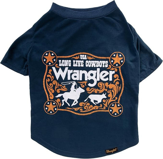 Wrangler Rope Buckle Logo TEE Navy S