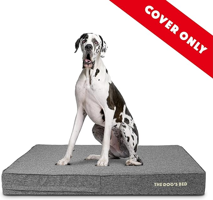 The Dog's Bed Replacement Outer Cover ONLY (Outer Cover ONLY - NO Bed, NO Waterproof Inner) for The Dog's Bed, Washable Poly-Linen Fabric, XXL 6 Inches (Grey Poly-Linen)