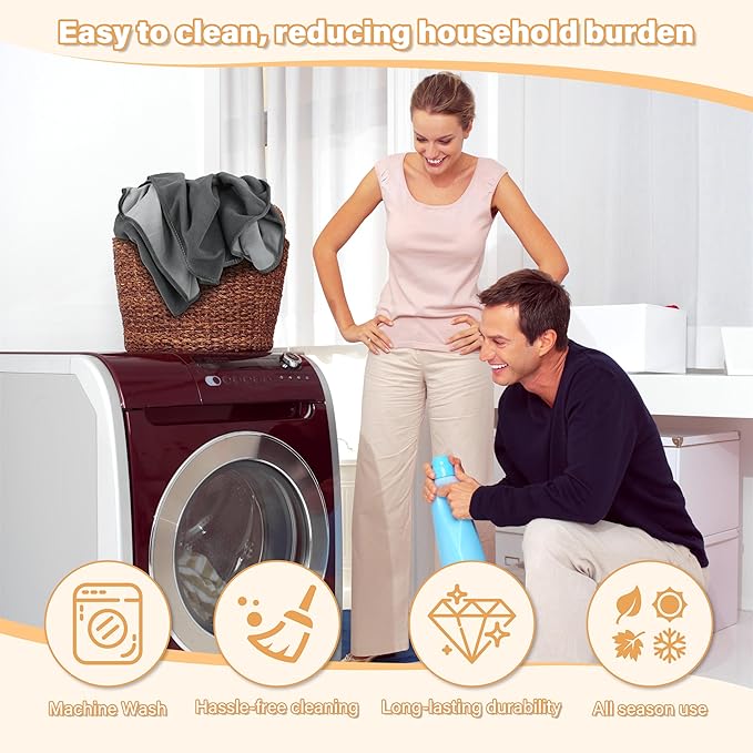 Catalonia Waterproof Blanket for Bed Intimacy, Reversible Fleece Bed Sofa Cover, Washable Liquid Proof Furniture Protector