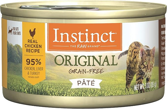 Instinct Original Pate Wet Cat Food, Grain Free Recipe - Real Chicken, 3 Ounce (Pack of 24)