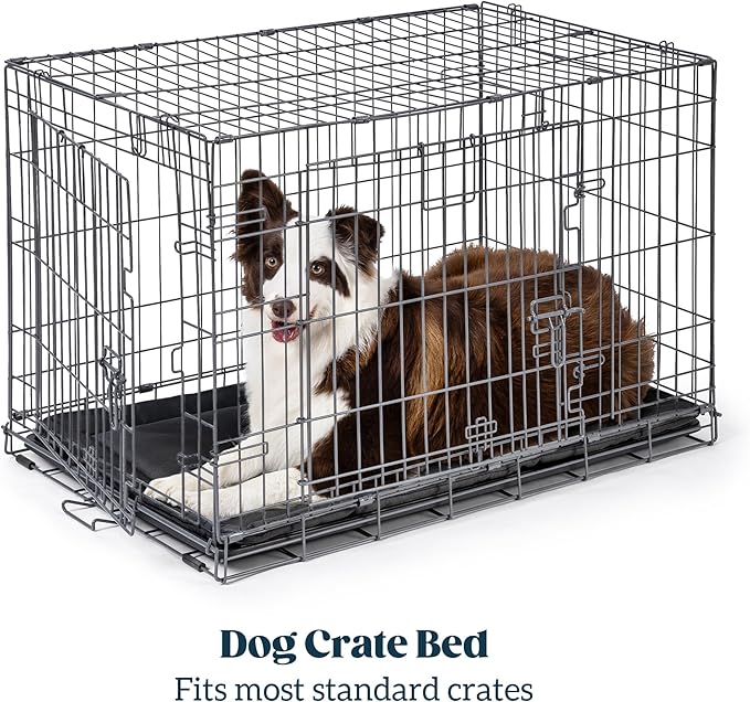 Cybarmour Chew Proof Dog Crate Pad - Outdoor Indestructible Dog Bed - Tough - Potable - Machine Washable - Water & Dirt-Resistant - Large Breeds & Fits 36-Inch Crate - 35"x22", Black