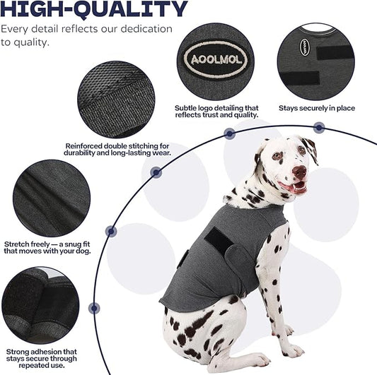 Dog Anxiety Vest and Shirt, Skin-Friendly Calming Shirt - Thunder Jacket for Pet Vet Visits - Dog Jacket for Thunder, Fireworks, Anti Anxiety Vest for Pet Without Medicine & Training