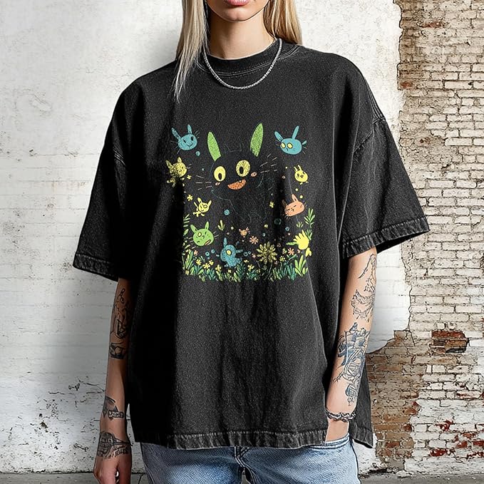 Womens Shirt Summer Graphic T-Shirt Plus Size Casual Loose Cotton Tops Girls Easter Shirt Short Sleeve Tees