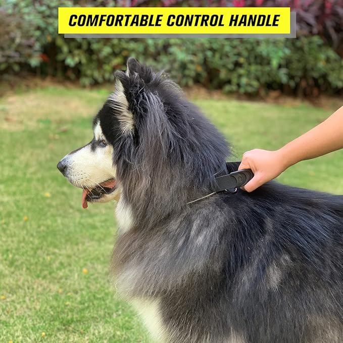 Tactical Dog Collar with Handle - Military Adjustable Dog Training Collar Soft Nylon and Heavy Duty Metal Buckle for Medium Large Dogs - with Patch (Camo with Patch, X-Large)
