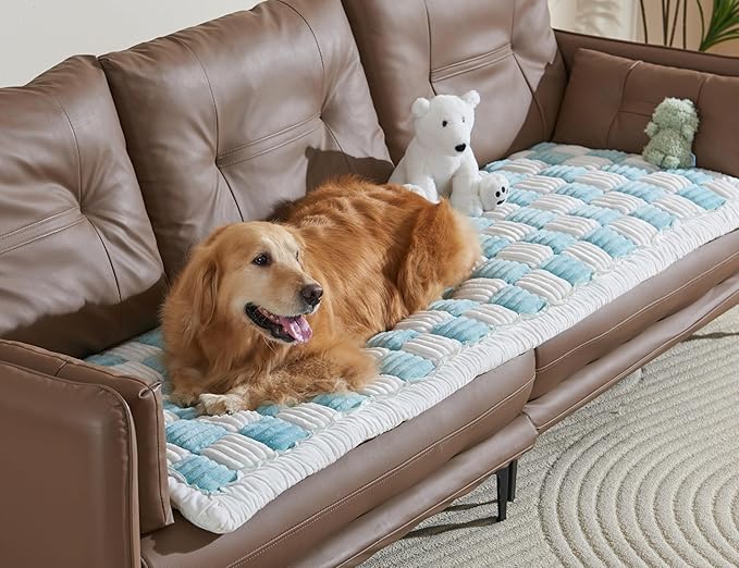 Couch Cushion Cover for dogs Sofa Cover Washable Pet Love Seat Couch Covers for Sofa Slipcovers Couch Protector Blanket for Dogs Sofa Cushion Covers for Pets Washable Pad Blue 70x210cm/27.6x82.7in