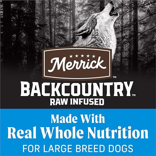 Merrick Backcountry Grain Free Dry Adult Dog Food, Kibble With Freeze Dried Raw Pieces, Large Breed Recipe - 20.0 lb. Bag