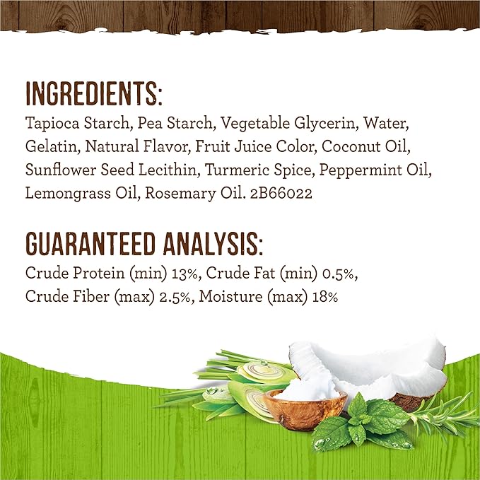 Merrick Fresh Kisses Natural Dental Chews Infused With Coconut And Botanical Oils For Medium Dogs 25-50 Lbs - 30 ct. Box