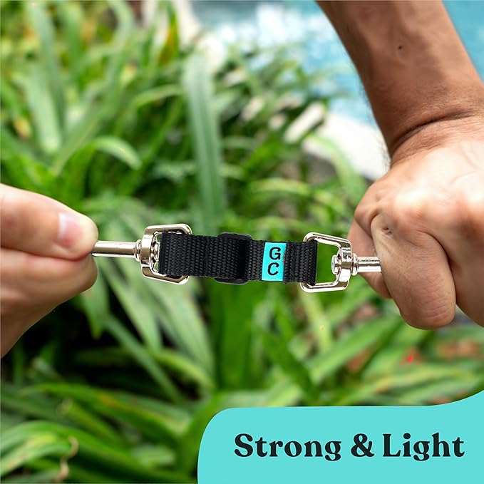 Gentle Creatures Collar Companion - Adjustable Backup Clip for Dog Harness, Prong, Pinch Collars, Gentle Lead - Double Ended Backup Clasp - Harness to Collar Safety Clip