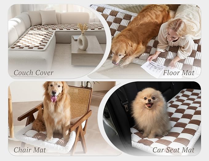 Couch Cushion Cover for dogs Sofa Cover Washable Pet Love Seat Couch Covers for Sofa Slipcover Couch Protector Blanket for Dog Sofa Cushion Covers for Pet Washable Pad Light Brown 70x180cm/27.6x70.9in
