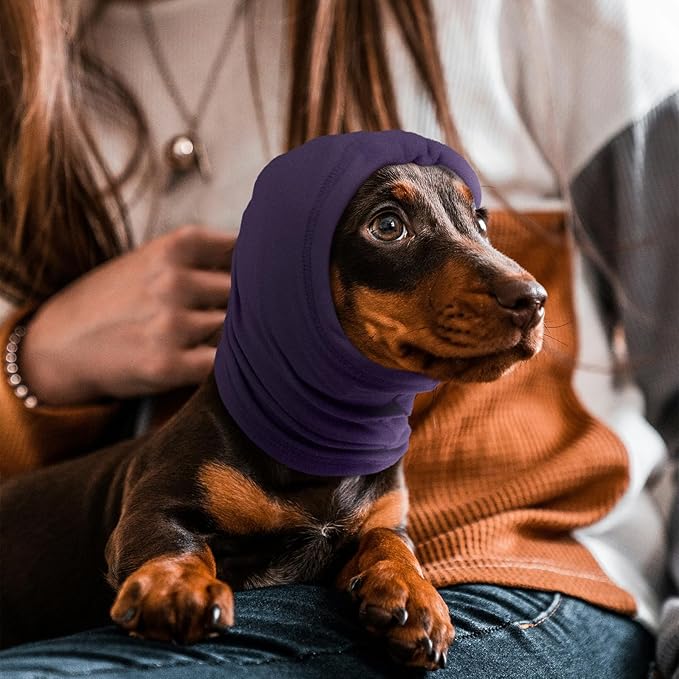 Nanaki Dog Ear Wrap Hematoma-Dog Head Wrap For Ear Hematoma, 3rd Gen Calming Hoodie, Adjustable Anti-Slip Head Covers Muffs Noise Protection,Fireworks Grooming, Christmas, New Year