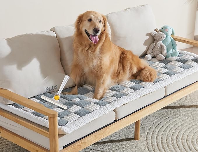 Couch Cushion Cover for dogs Sofa Cover Washable Pet Love Seat Couch Covers for Sofa Slipcovers Couch Protector Blanket for Dog Sofa Cushion Covers for Pet Washable Pad Blue Grey 70x180cm/27.6x70.9in
