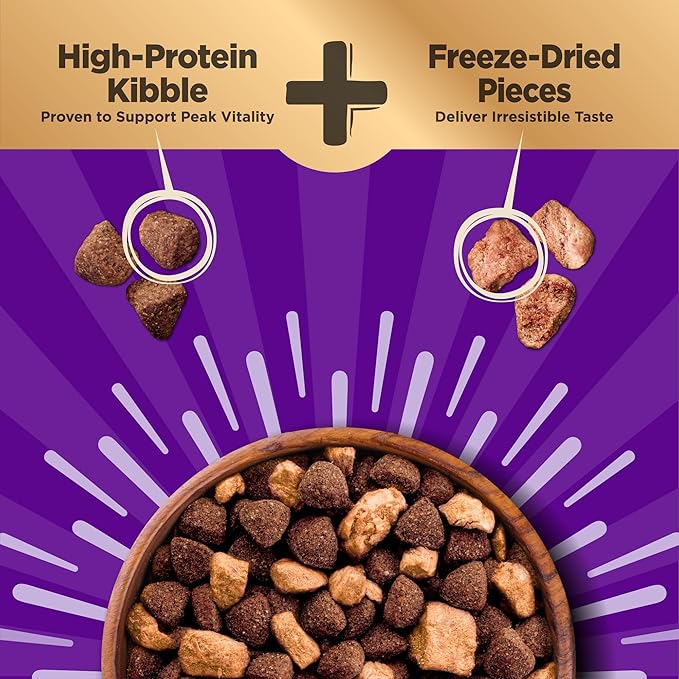 Wellness CORE+ Puppy Dry Dog Food with Freeze Dried Pieces, Grain Free, High Protein, Natural, Chicken & Turkey Recipe, (4-Pound Bag)