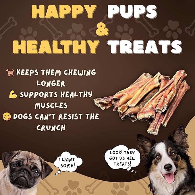 Woofley's - Esophagus Stick (50 Count)- Gullet Sticks for Dogs - Safe Jerky Dog Chews -Easily Digestible Dog Jerky Bully Sticks