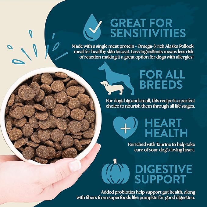 Earthborn Holistic Venture Alaska Pollock Meal & Pumpkin 25 lb. Limited Ingredient Grain-Free Dry Dog Food