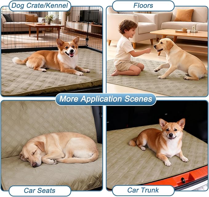 hyha Waterproof Dog Blanket, Reversible Pet Bed Blanket, Soft Sofa Couch Cover for Dogs Washable, Waterproof Pet Couch Covers for Sofa Puppy Cats Furniture Protector(82"x82", Taupe/Beige)