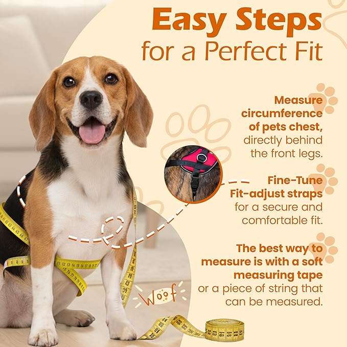 Bark Appeal Pink No-Pull Dog Harness for Extra Large Sized Pets – Adjustable, Reflective Vest with 3 Leash Clips for Added Control, Easy Walks & Training – XXL