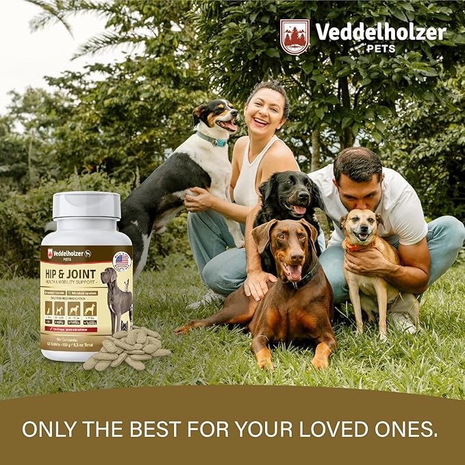 Dog Joint Supplement Tablets – Hip & Joint Support with Glucosamine, Chondroitin, MSM & Turmeric – Mobility, Flexibility & Comfort Aid for Large & Small Breeds – Vet Recommended