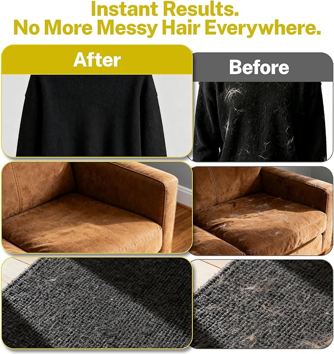 Pet Hair Removal Glove for Dogs and Cats - Magic Brush for Cat and Dog Fur Removal on Upholstery, Clothes, Car Seats - Fast & Easy Pet Hair Mitt for Shedding Control