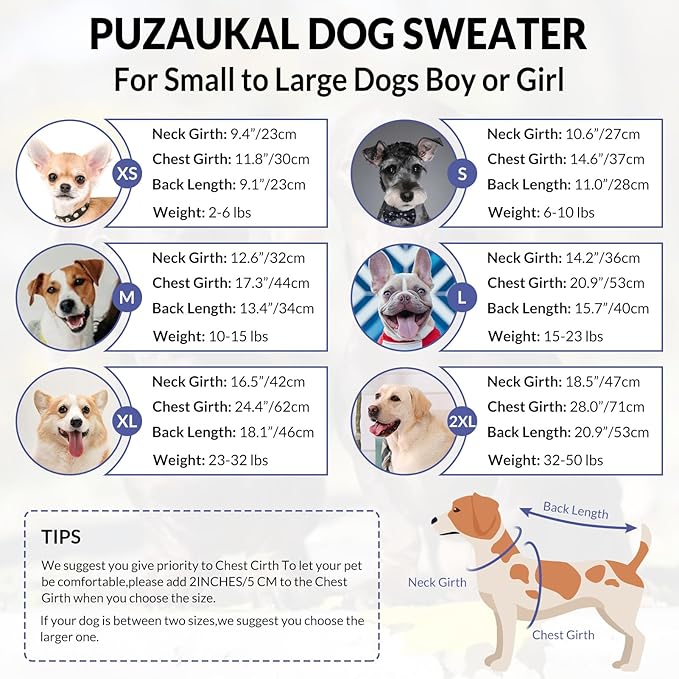 Dog Sweater Pullover, Cable Knit Dog Christmas Sweater, Dogs Sweaters for Small Medium Large Dogs with Harness Hole,Puppy Sweaters Boy Or Girl(Blue,L)
