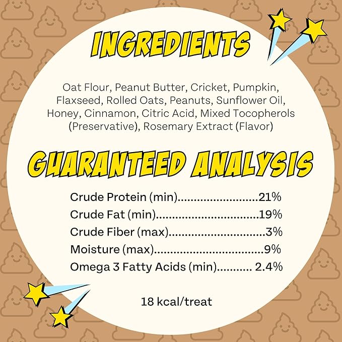 Chippin Chicken-Free, Peanut Butter Dog Treats – Sensitive Stomach & Allergy-Friendly, Puppy Training Treats, Healthy & Natural Christmas Treats for All Dogs, Sustainable Cricket Protein