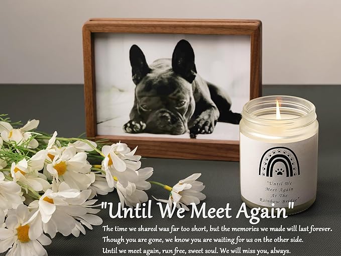 Soy Wax Scented Dog Memorial Candle, Loss of Dog Gift Candle, Dog Sympathy Candle, Dog Memorial Gifts for Loss of Dog, Thoughtful Sympathy, Remembrance - 7 Ounces (Poodle)