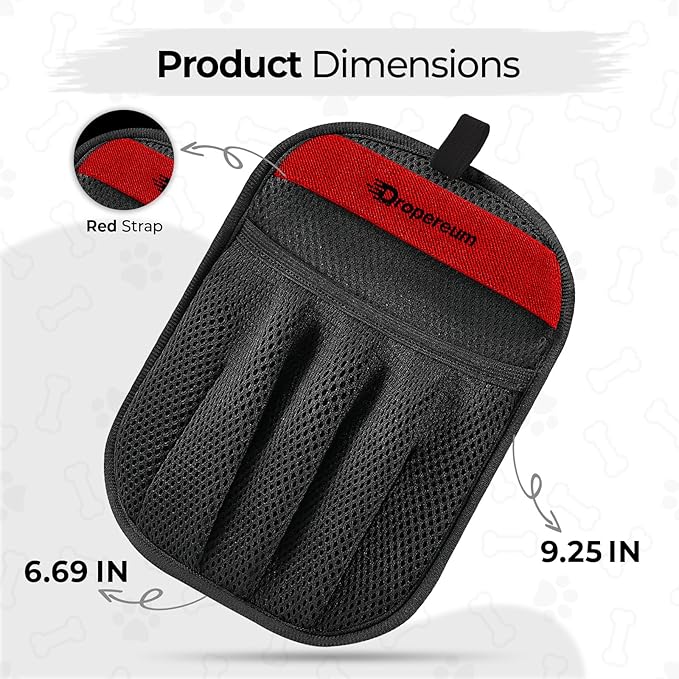 2PCs Pet Hair Removal Glove for Cats & Dogs, Upgraded Five-Finger Electrostatic Pet Hair Gloves, Reusable Magic Brush Pet Hair Remover Tool for Laundry, Car Seat, Couch, Carpet